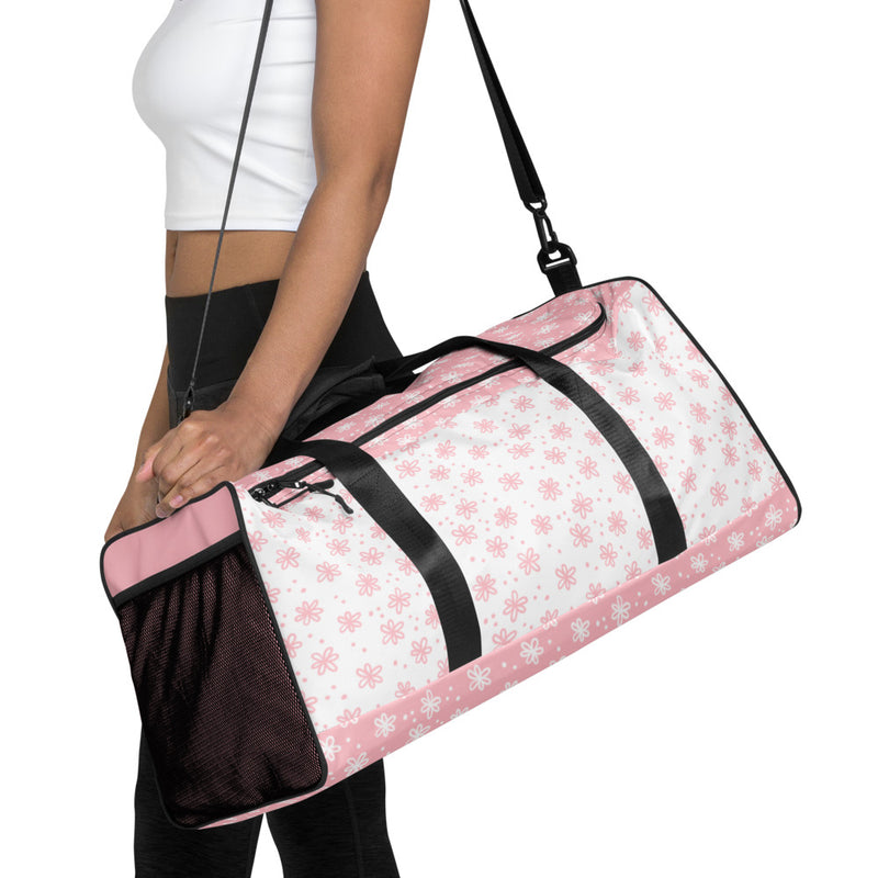 pink duffle bag