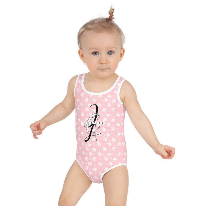 KIDS: Children's Swimsuit in Pink Lemonade