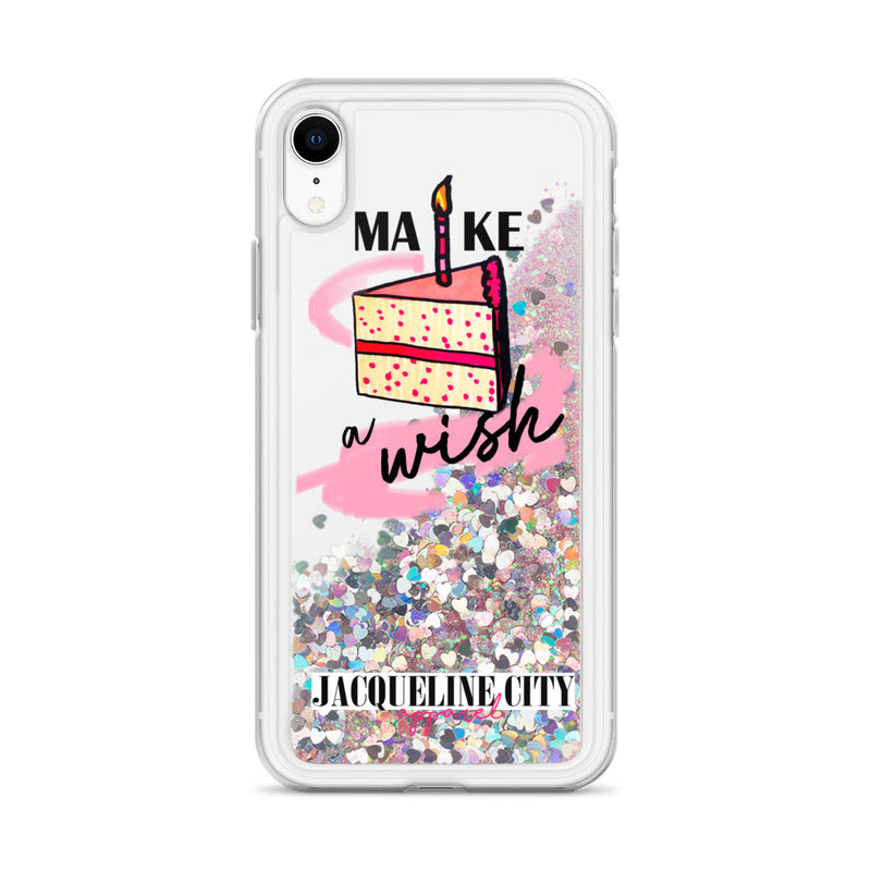 "Make A Wish" Liquid Glitter iPhone Case