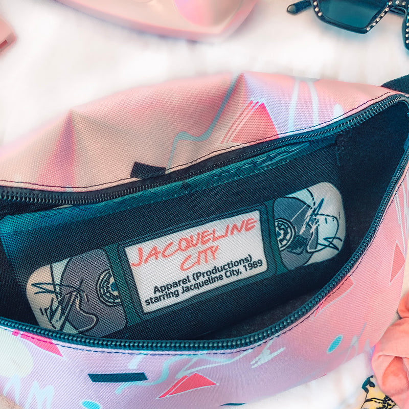 Pink 80s Print Fanny Pack – Jacqueline City Apparel