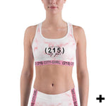 Pink Marble Sports Bra Co-Ord