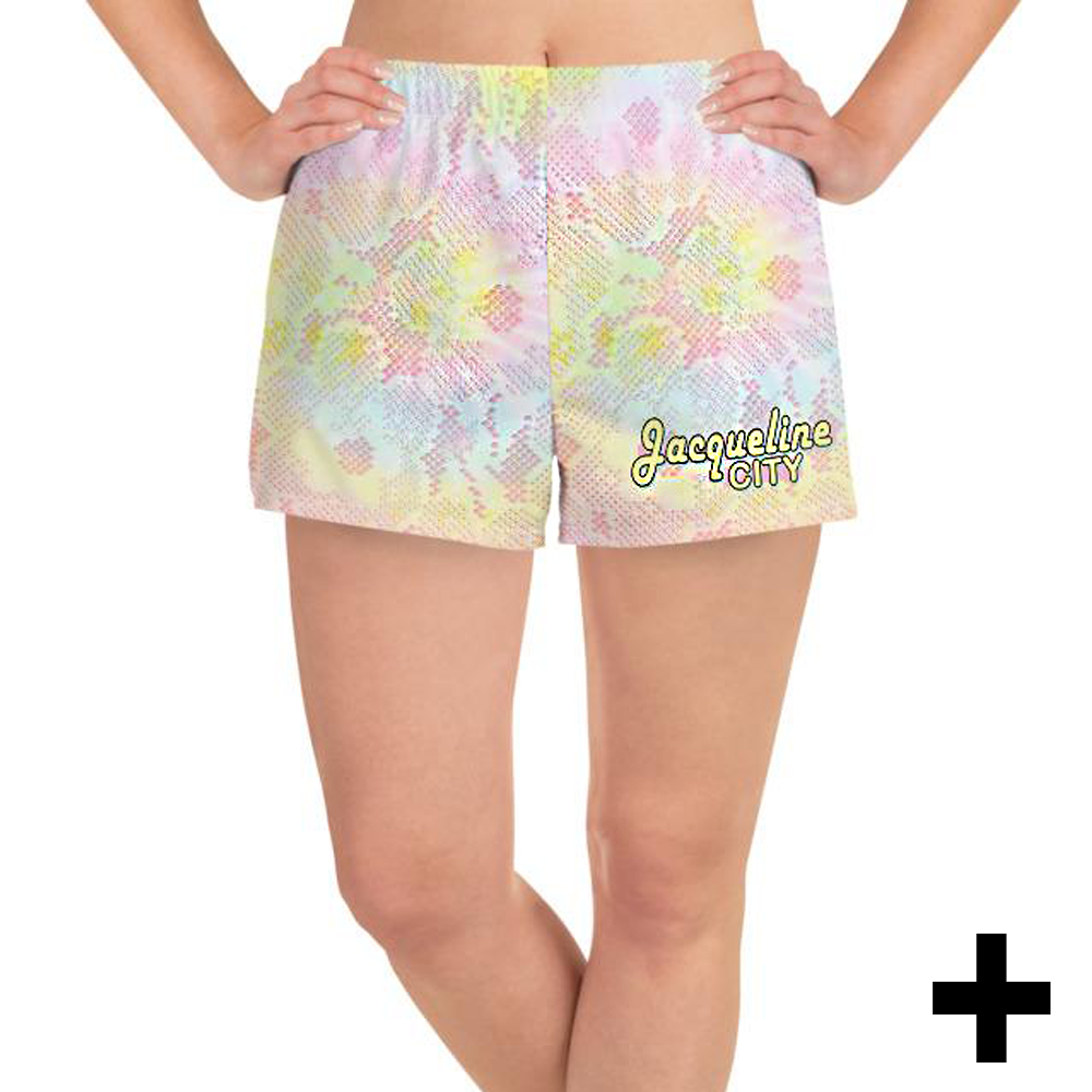 Adidas tie 2024 dye shorts womens