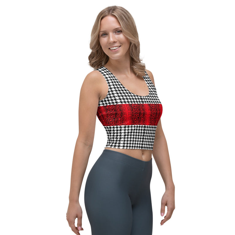 JCA: The Label Mixed Print Crop Top