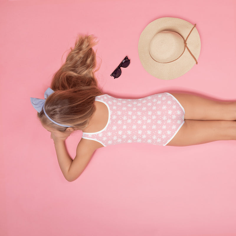 KIDS: Children's Swimsuit in Pink Lemonade