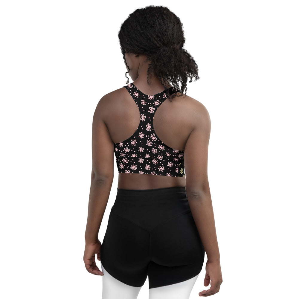 Premium Compression Sports Bra in Wild Daisy
