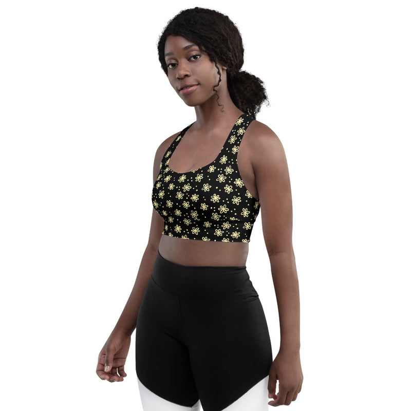 Premium Compression Sports Bra in Wild Daisy