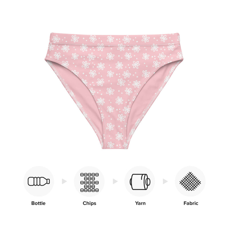 Recycled Bikini Bottom in Pink Lemonade