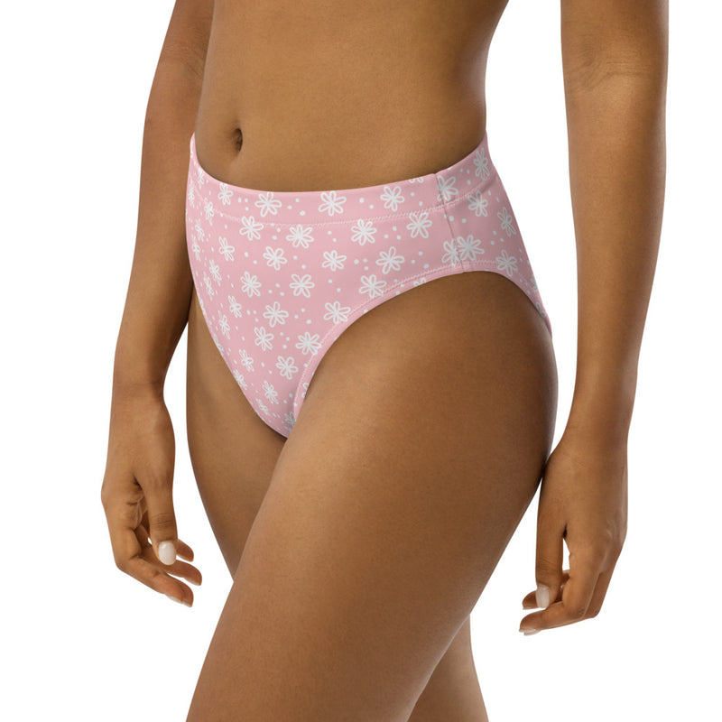 Recycled Bikini Bottom in Pink Lemonade
