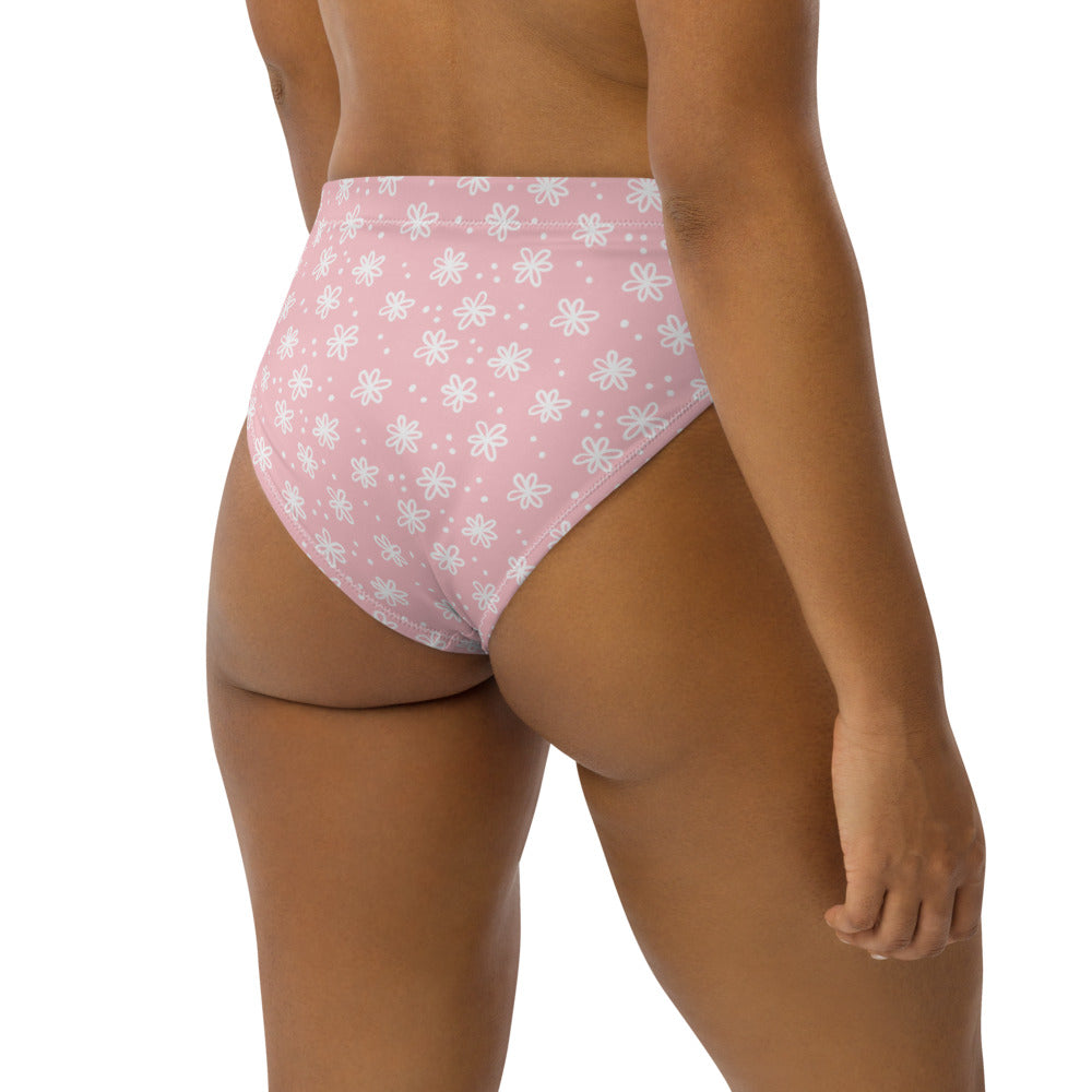 Recycled Bikini Bottom in Pink Lemonade