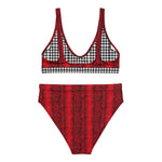 Mixed Print Recycled High Waisted Bikini