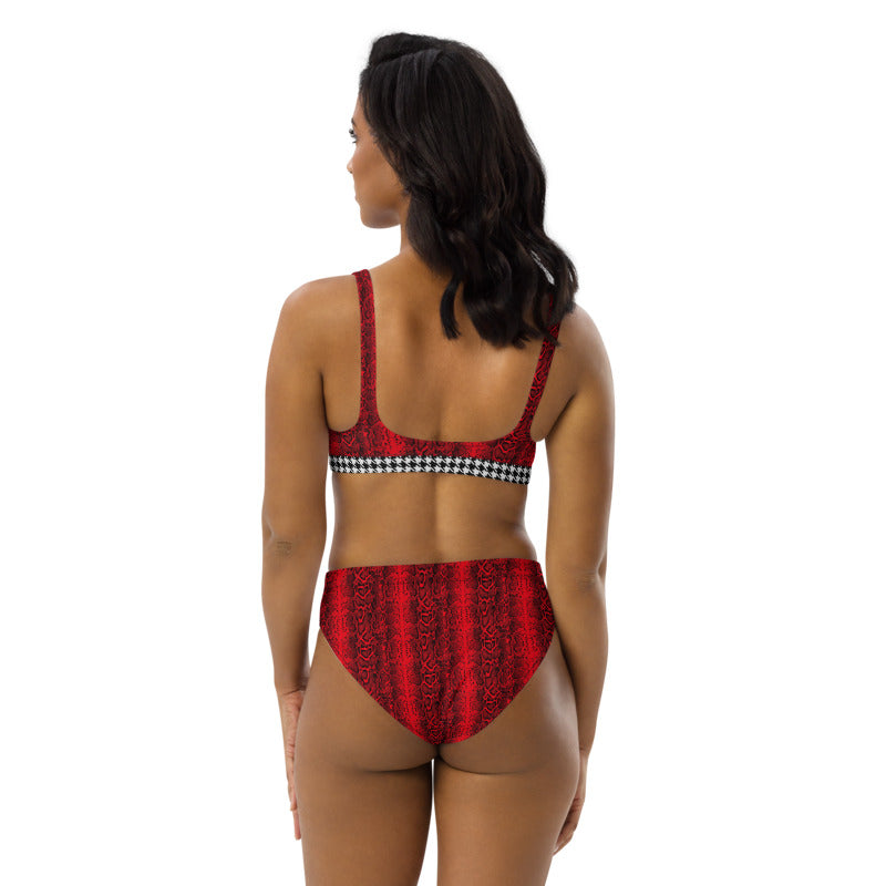 Mixed Print Recycled High Waisted Bikini