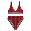 Mixed Print Recycled High Waisted Bikini