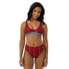 Mixed Print Recycled High Waisted Bikini