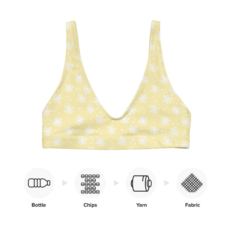 Recyled Bikini Top in Lovely Lemon