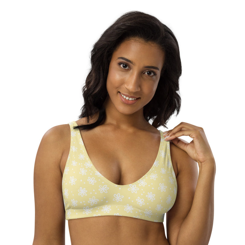 Recyled Bikini Top in Lovely Lemon