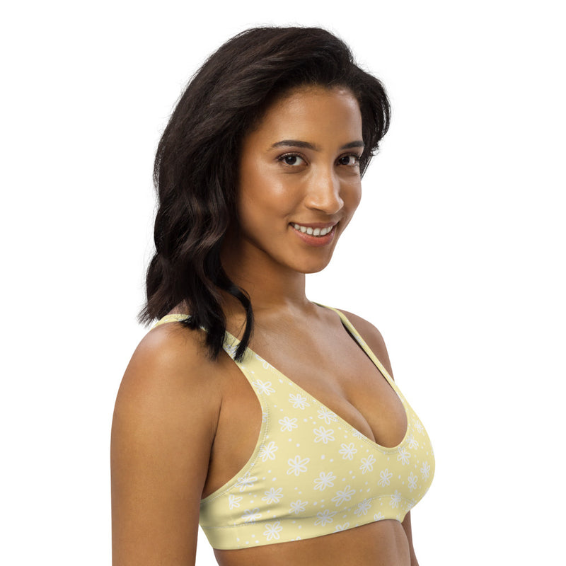 Recyled Bikini Top in Lovely Lemon