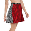 Mixed Print Skater Skirt