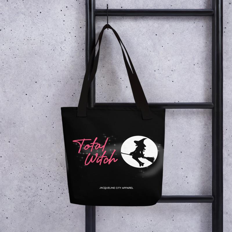 "Total Witch" Black Tote Bag