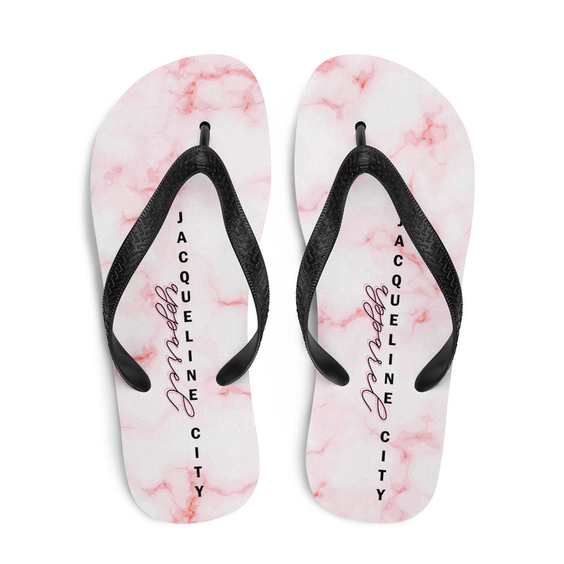 Pink Marble Flip-Flops