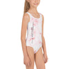Pink Marble Kids Swimsuit (2T - 7)