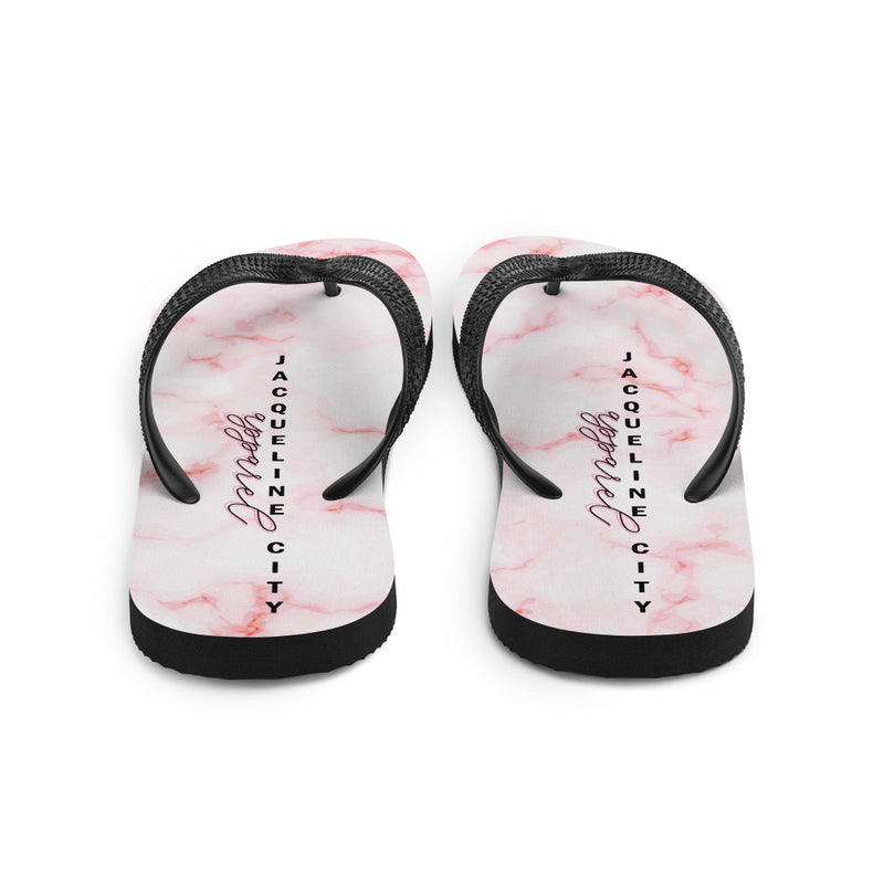 Pink Marble Flip-Flops