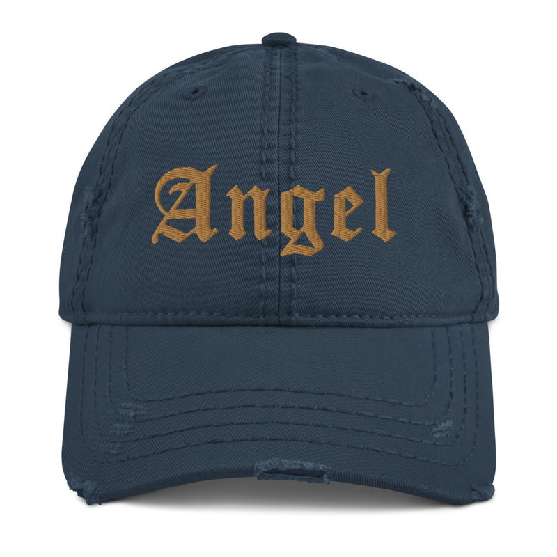 Angel Distressed Dad Hat