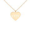 CITY Engraved Heart Necklace