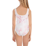 Pink Marble Kids Swimsuit (2T - 7)