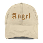 Angel Distressed Dad Hat