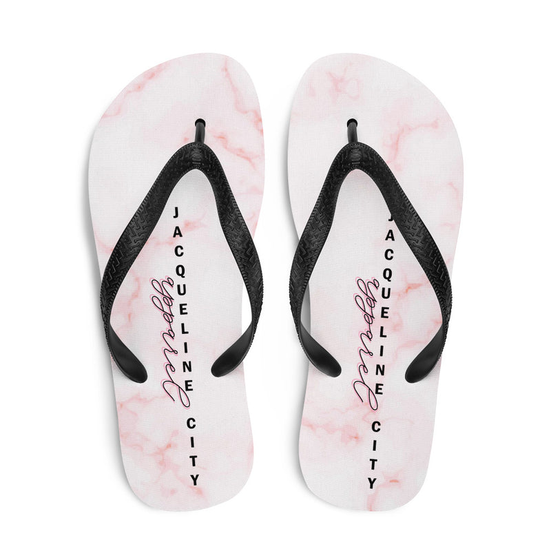 Pink Marble Flip-Flops