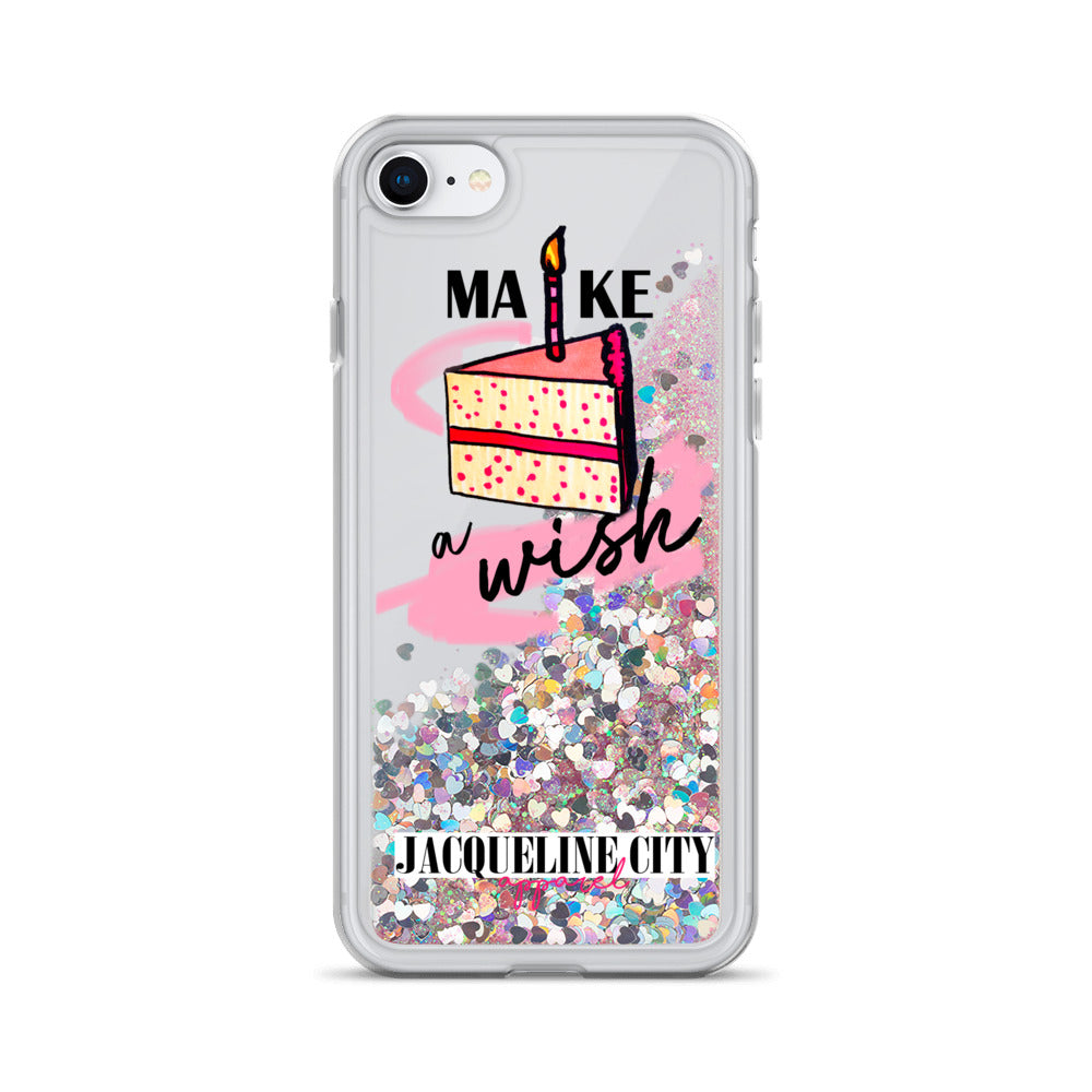 "Make A Wish" Liquid Glitter iPhone Case