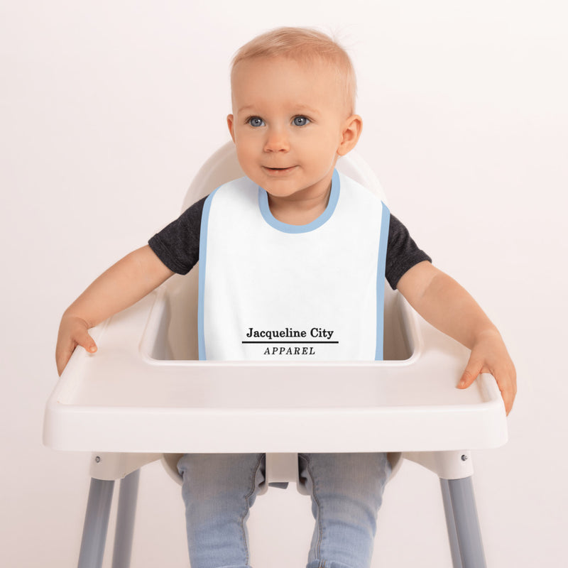 Minimalist Embroidered Baby Bib