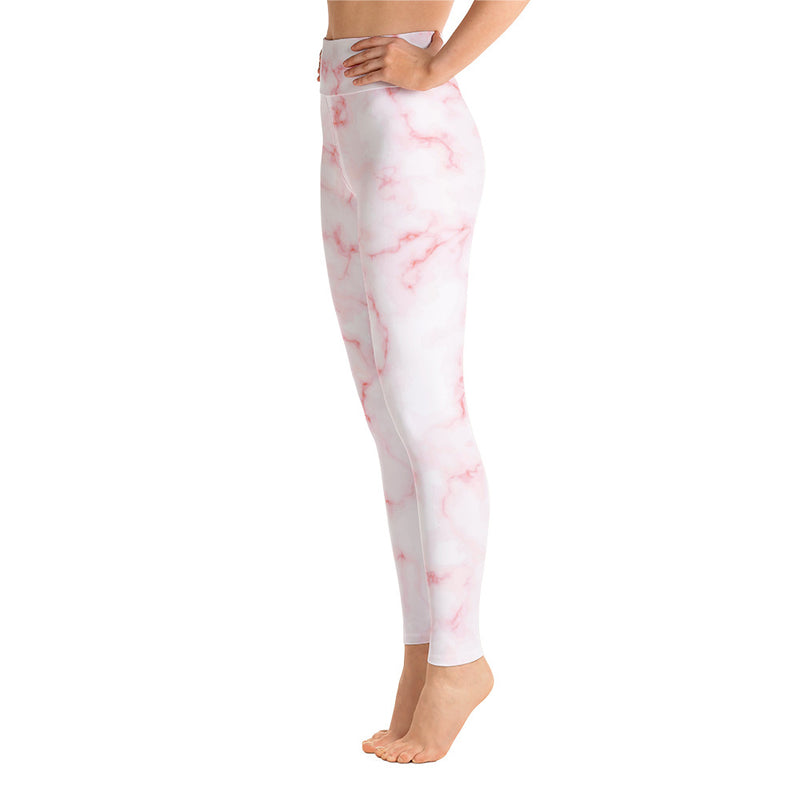 Pink Marble Yoga Leggings Co-Ord
