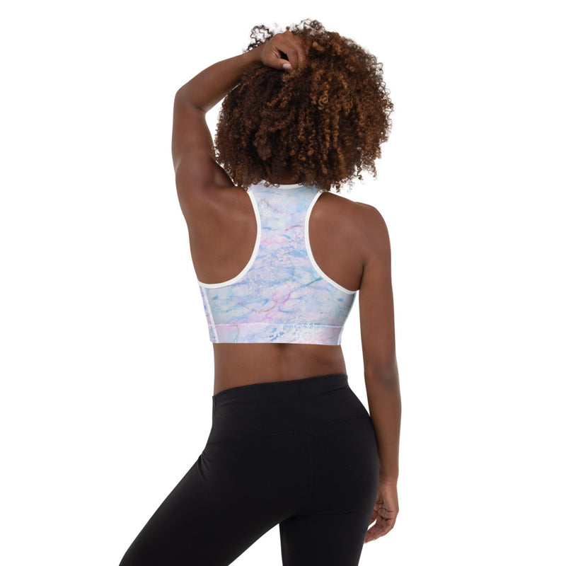 Padded Sports Bra in SNOW QUEEN