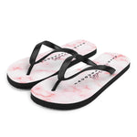 Pink Marble Flip-Flops