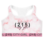 Pink Marble Sports Bra Co-Ord