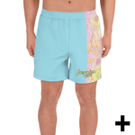 Blue Tie-dye Men's Athletic Shorts