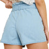 High-Waisted Tie-Front Denim Shorts