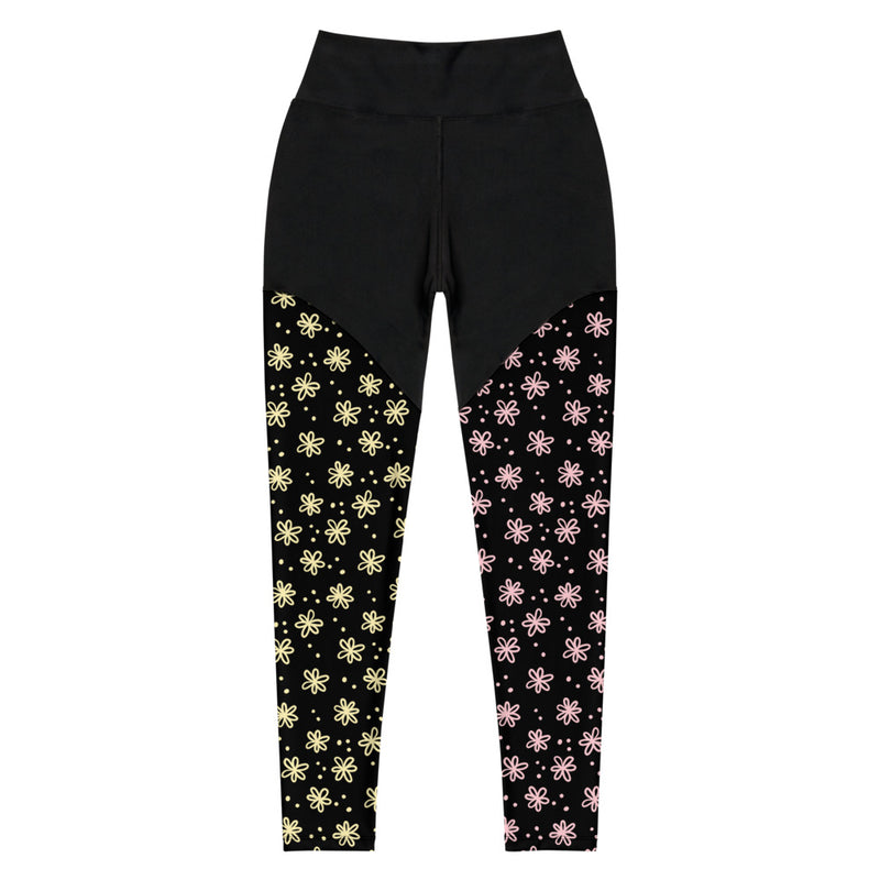 Premium Compression Leggings in Wild Daisy