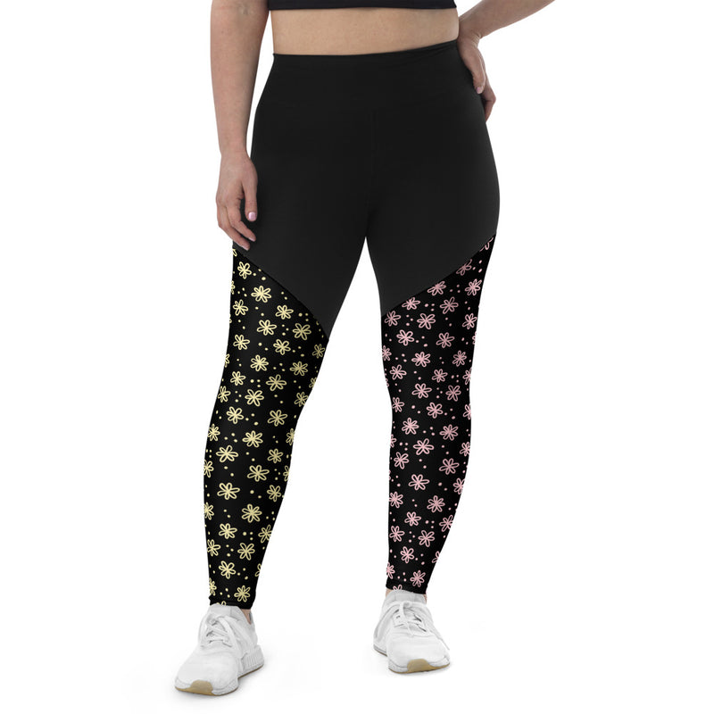 Premium Compression Leggings in Wild Daisy