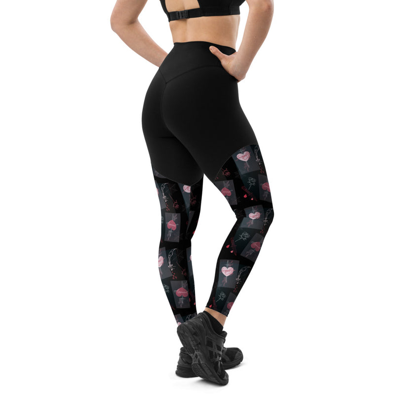 Compression Leggings in "Dark Tarot" (CO-ORD) (CHARITY)