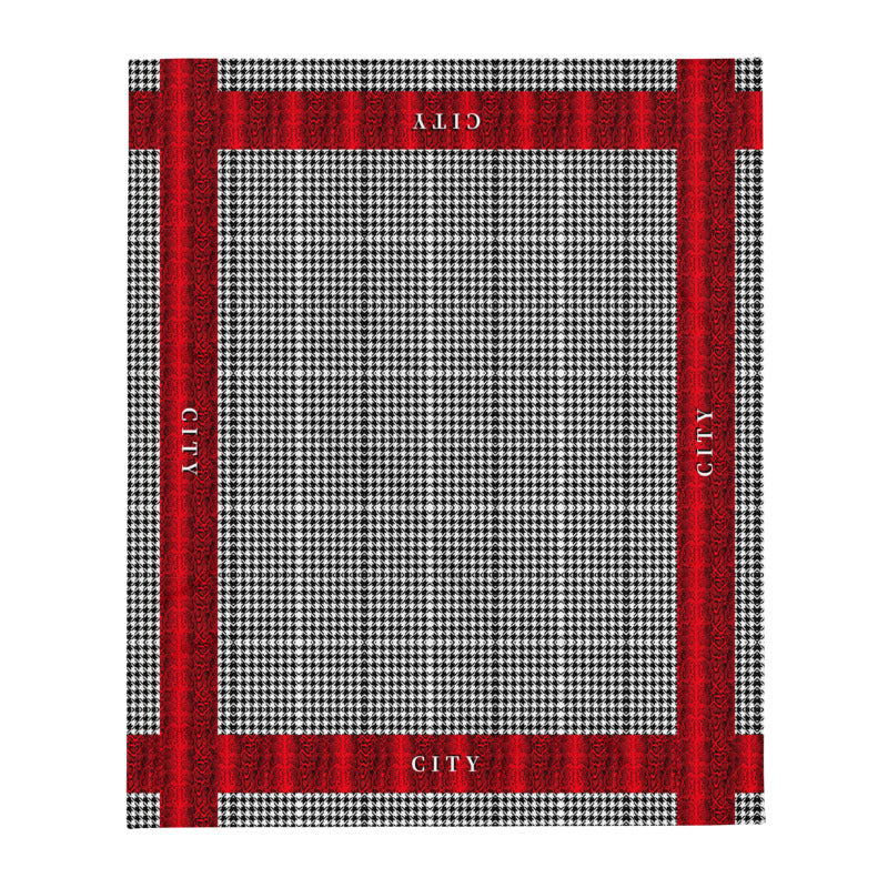 Mixed Print Throw Blanket