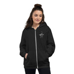 JCA: The Label Embroidered Zip-Up Hoodie