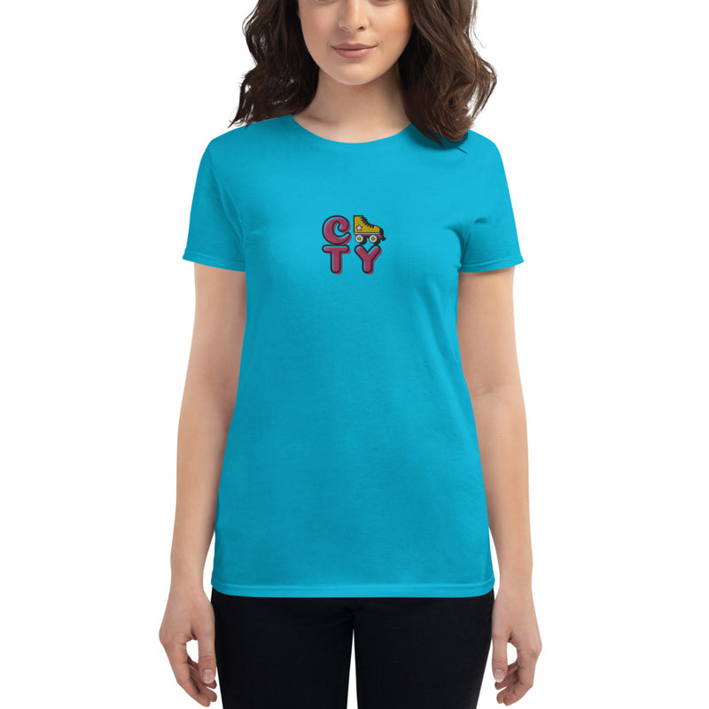 Embroidered "Roller" Women's T-shirt