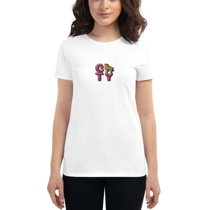 Embroidered "Roller" Women's T-shirt