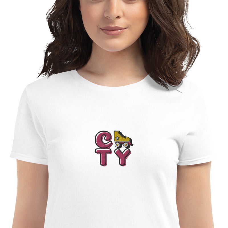 Embroidered "Roller" Women's T-shirt
